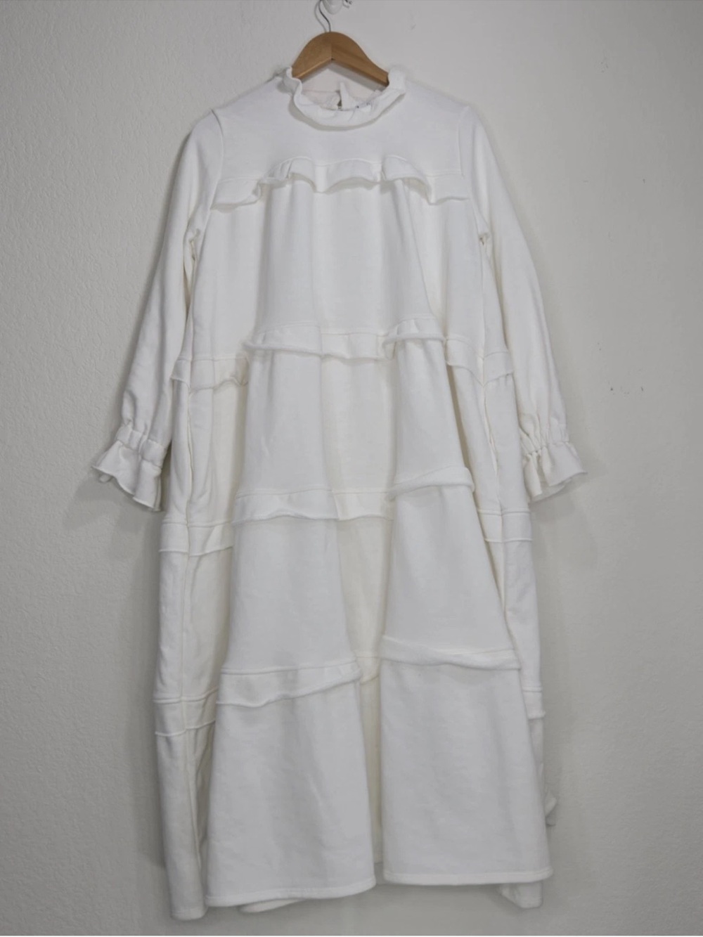 Marielle Stokkelaar Lauren Dress Sweatshirt Pintuck White One Size  (US 2-10)